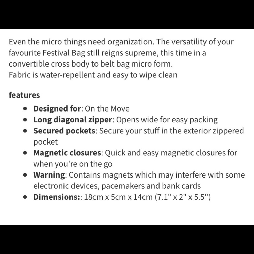 Lululemon All Night Festival Bag *Micro - Picture 5 of 5